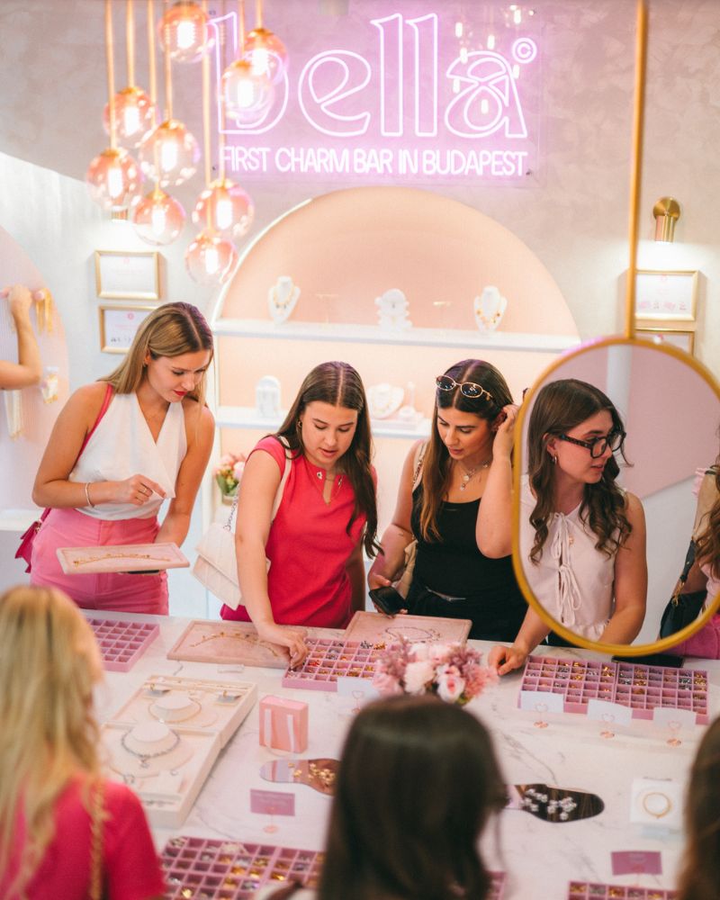 Inside the Bella Charm Bar studio in Budapest