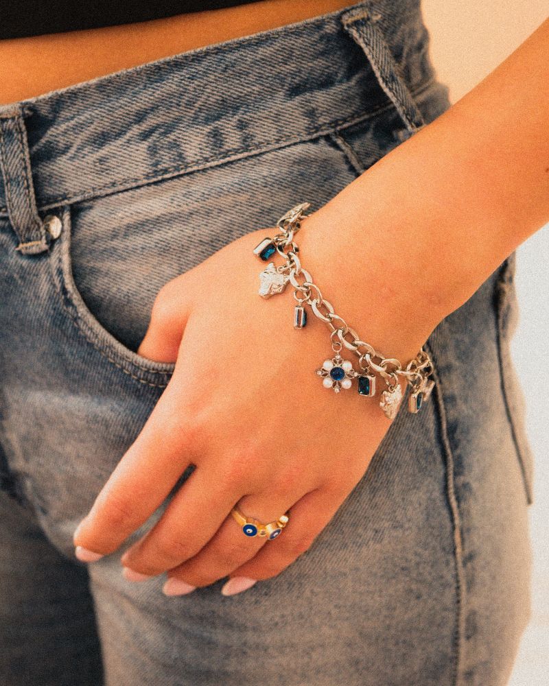Charm bracelet on the wrist