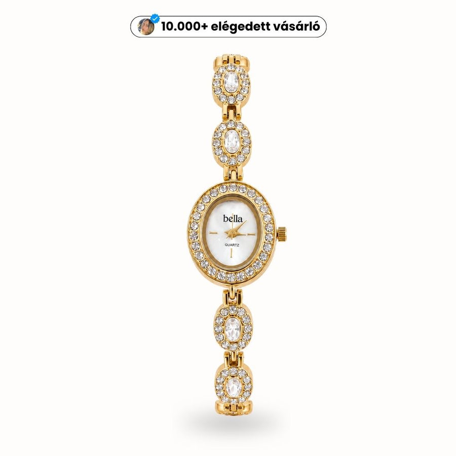 Bella Monaco - Cirkónia köves vintage óra 22mm