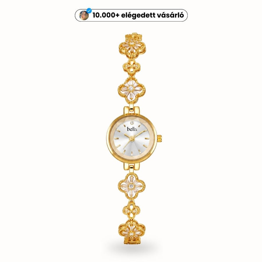 Bella Paris - Virágmintás elegáns karóra 24mm