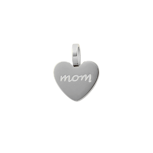MOM felirat charm – Ezüst