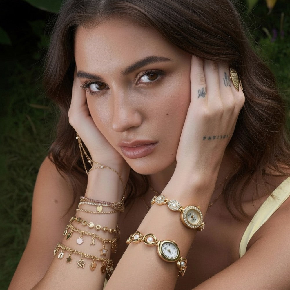 Bella Monaco - Cirkónia köves vintage óra