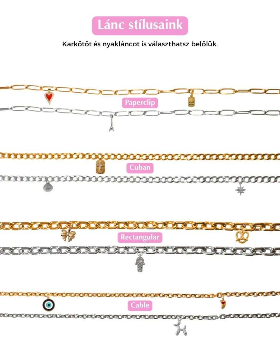 Egyedi charmos ékszer konfigurátor