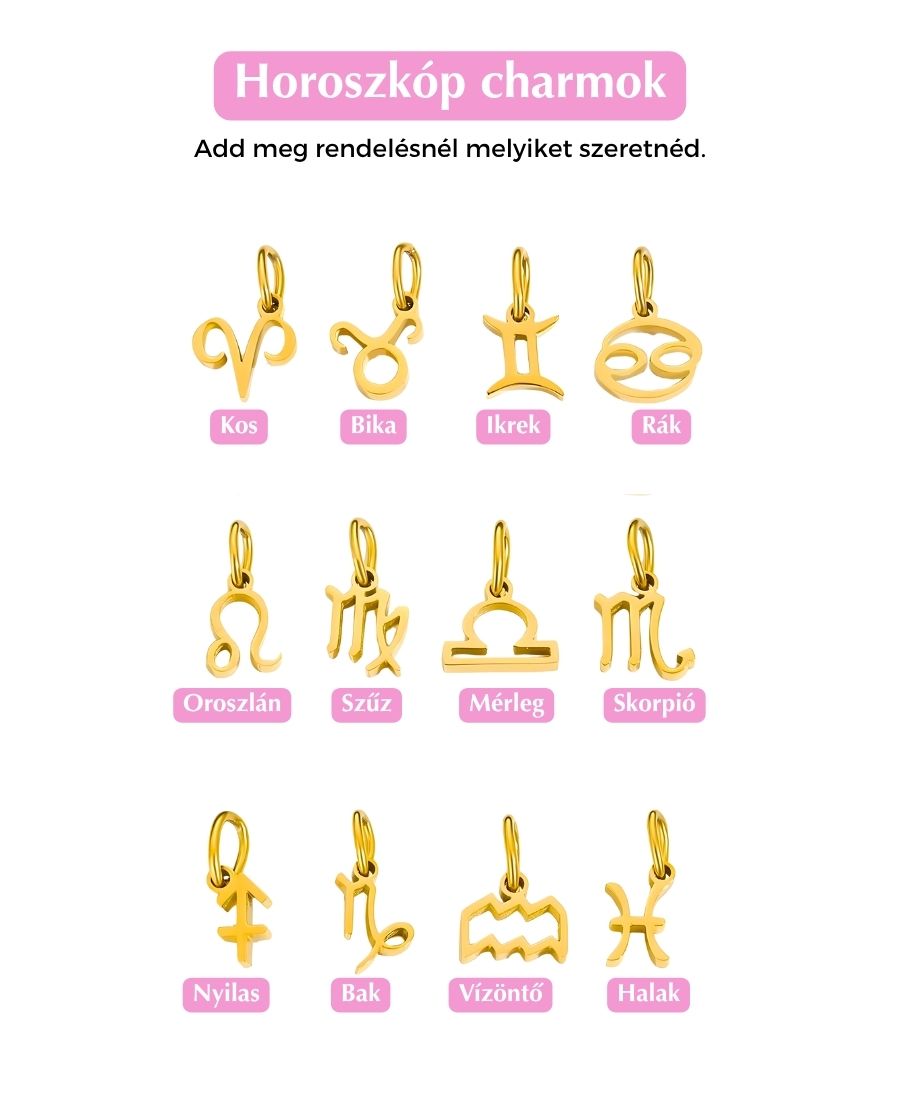 Egyedi charmos ékszer konfigurátor