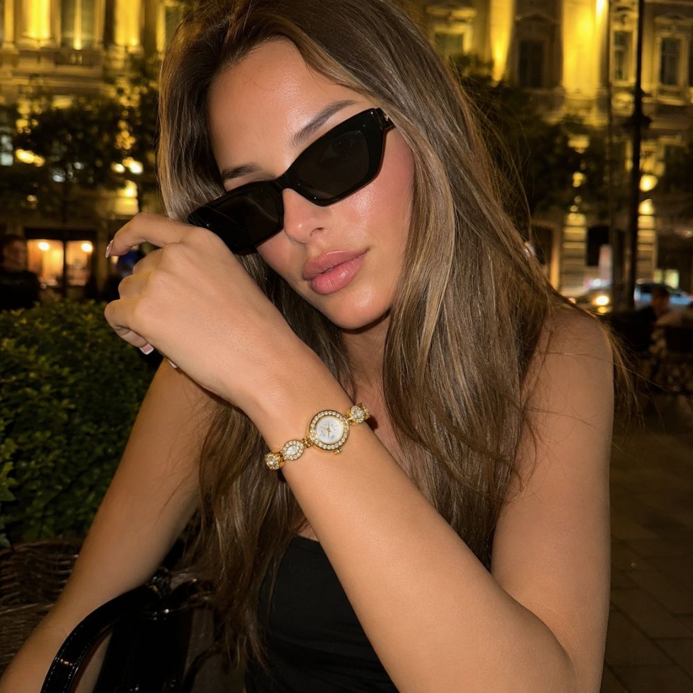 Bella Monaco - Cirkónia köves vintage óra 22mm