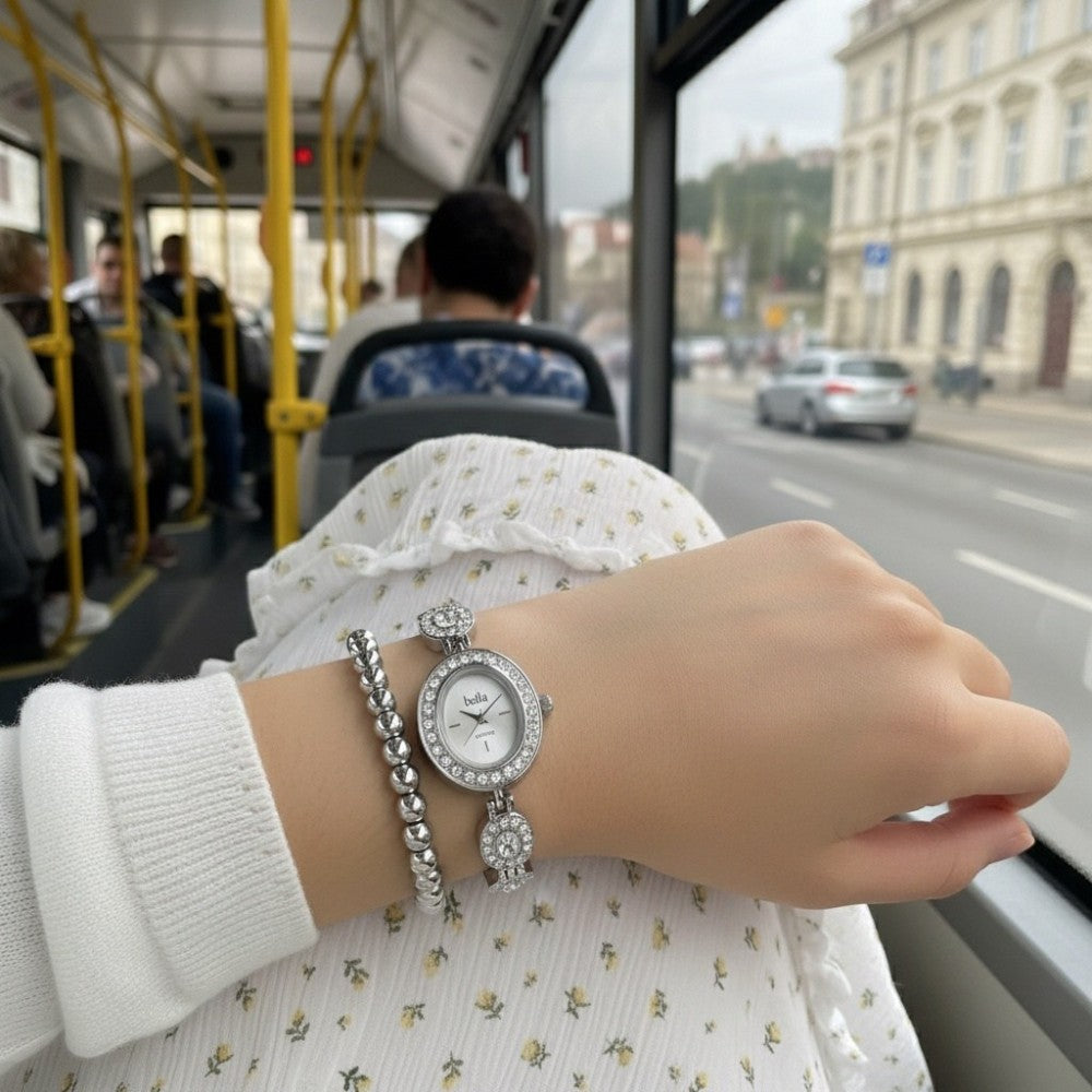 Bella Monaco - Cirkónia köves vintage óra