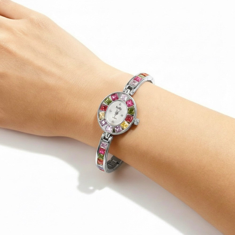 Bella Barcelona - Színes köves vintage óra