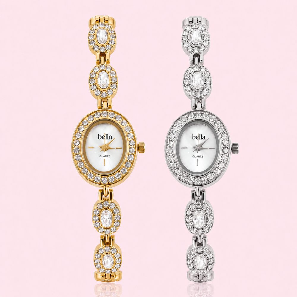 Bella Monaco - Cirkónia köves vintage óra 22mm