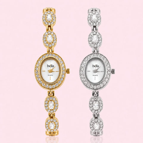 Bella Monaco - Cirkónia köves vintage óra 22mm