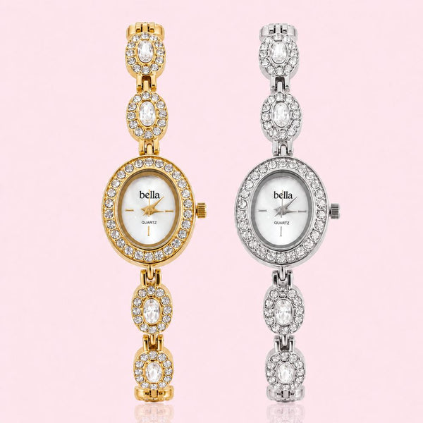 Bella Monaco - Cirkónia köves vintage óra 22mm