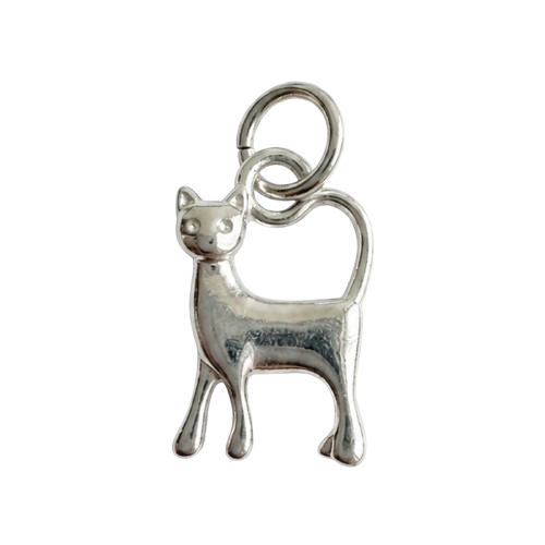 Cica charm – Ezüst