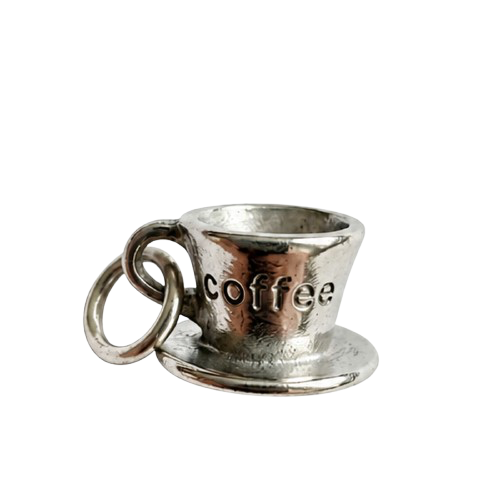 Kávéscsésze charm – Ezüst
