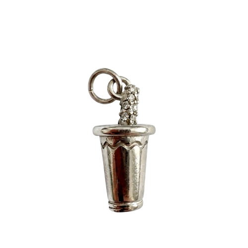 Jeges kávé charm – Ezüst