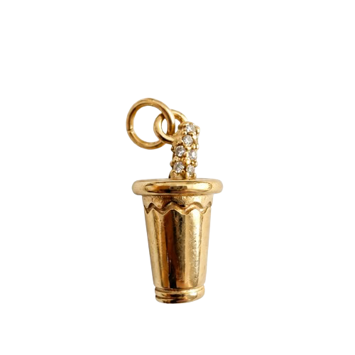 Jeges kávé charm – Arany