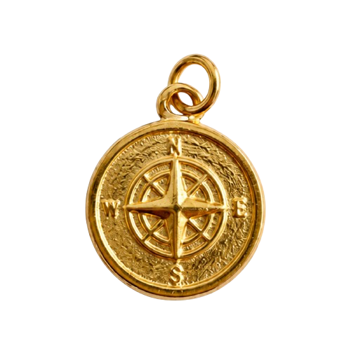 Iránytű charm – Arany