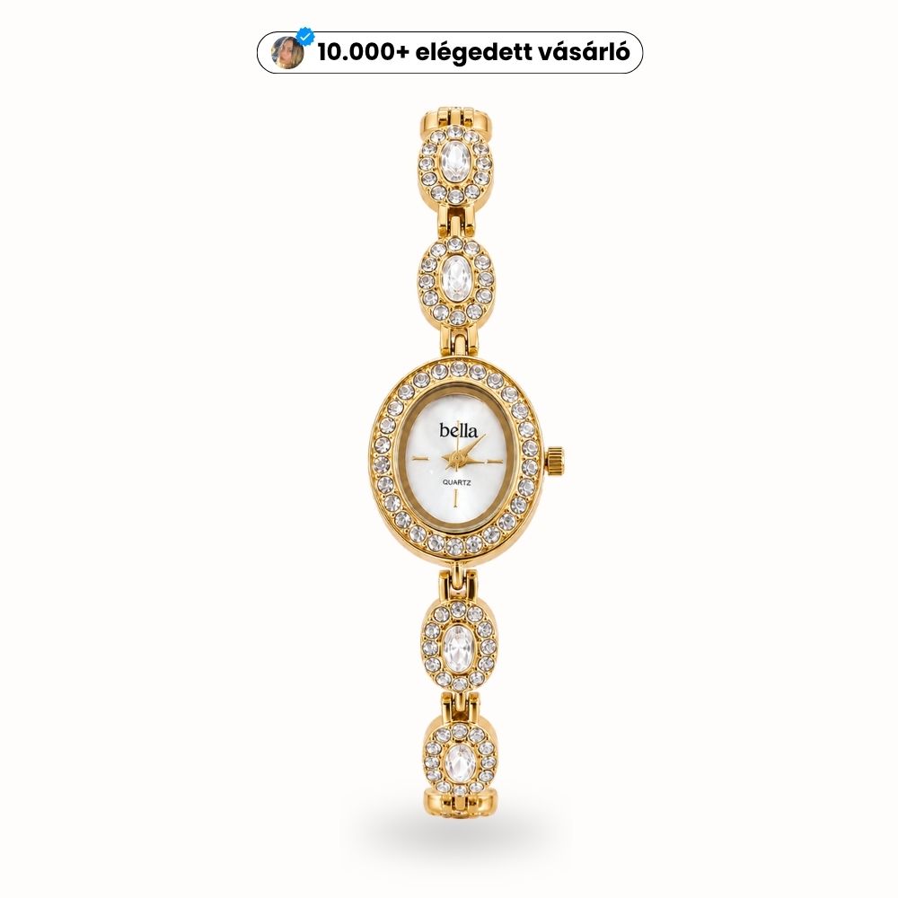Bella Monaco - Cirkónia köves vintage óra 22mm