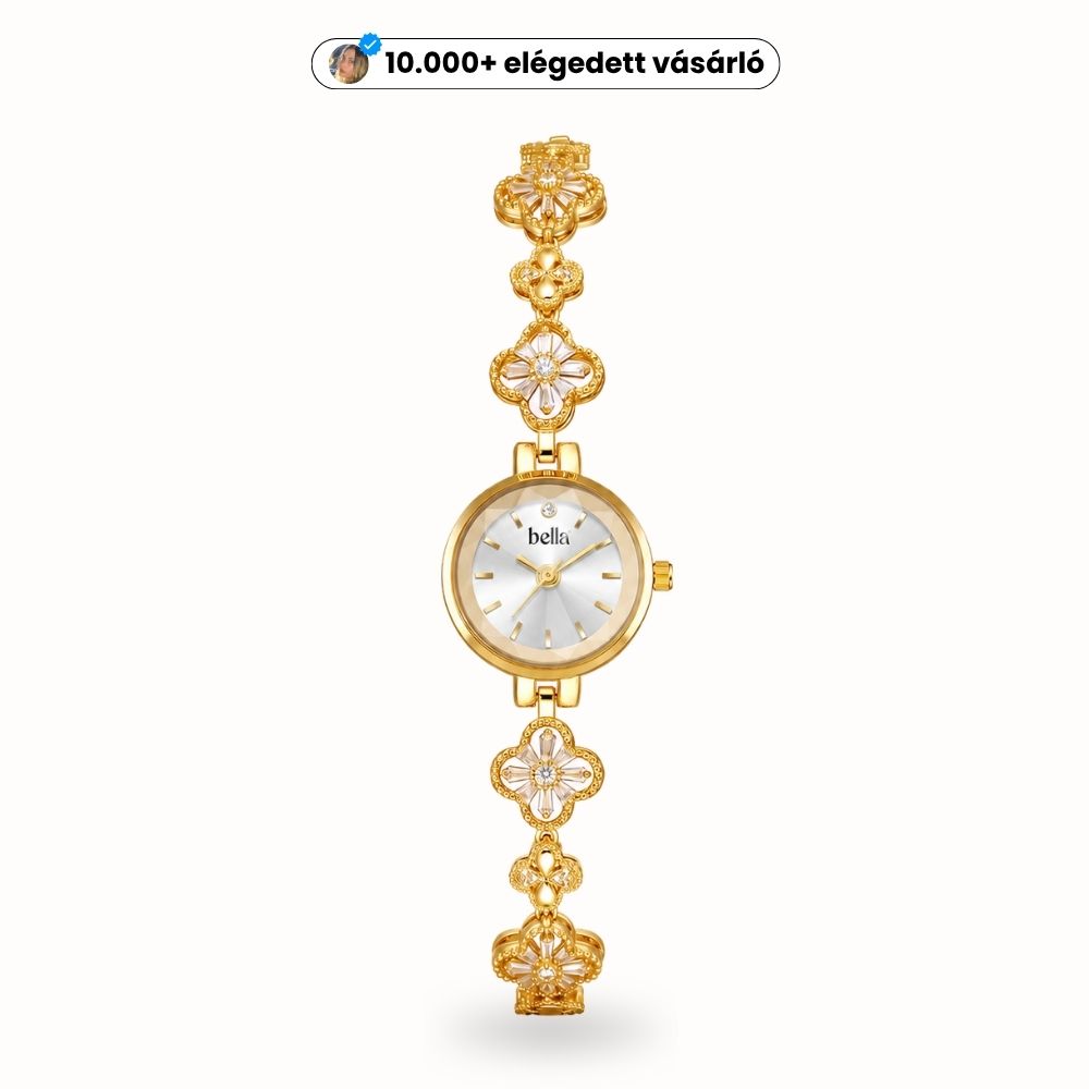 Bella Paris - Virágmintás elegáns karóra 24mm