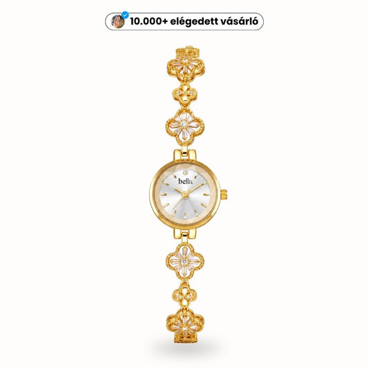 Bella Paris - Virágmintás elegáns karóra 24mm