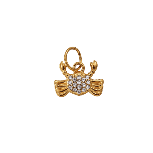 Köves rák charm – Arany