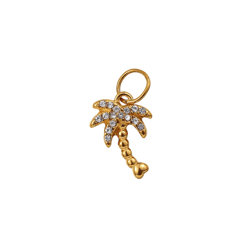 Köves pálmafa charm – Arany