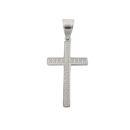 Nagy kereszt charm – Ezüst
