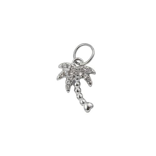 Köves pálmafa charm – Ezüst