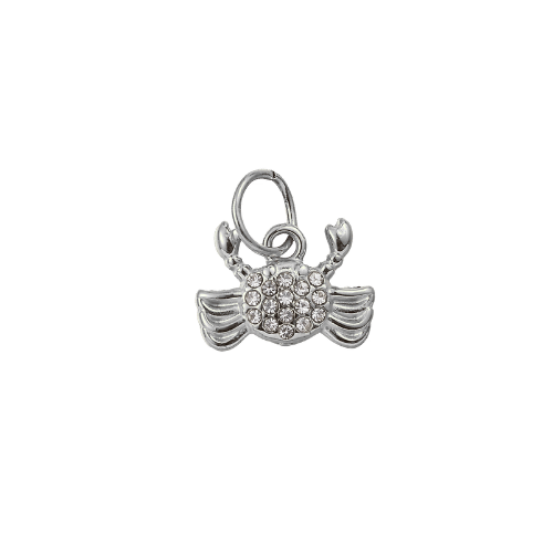 Köves rák charm – Ezüst