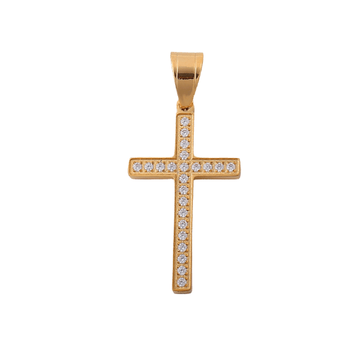 Nagy kereszt charm – Arany