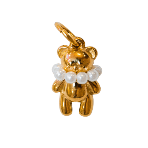 Gyöngyös maci charm – Arany