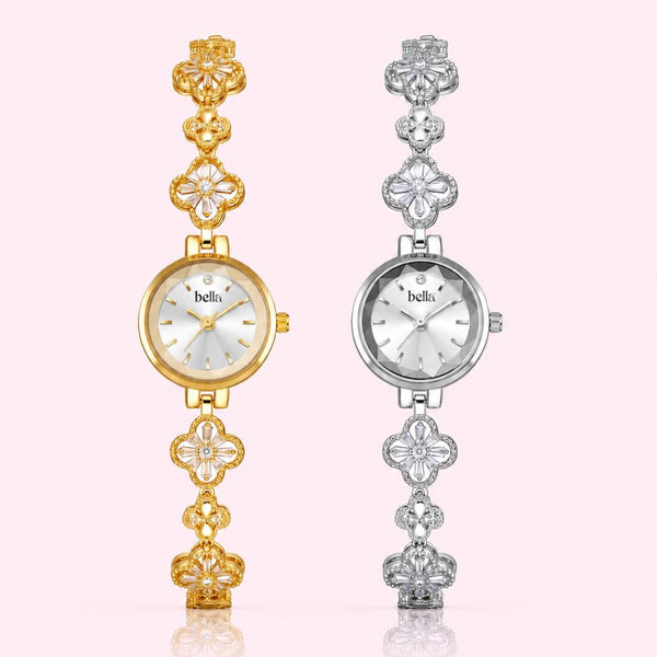 Bella Paris - Virágmintás elegáns karóra 24mm
