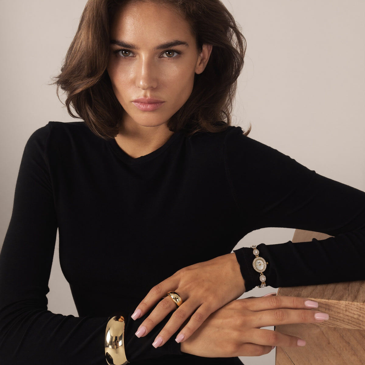 Bella Monaco - Cirkónia köves vintage óra 22mm
