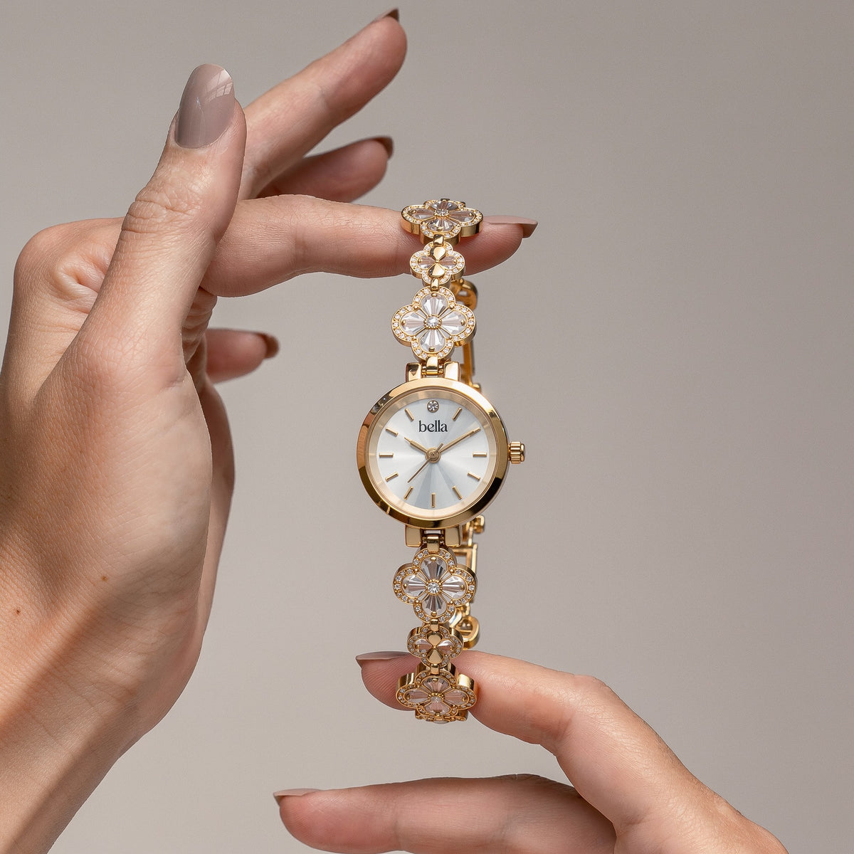 Bella Paris - Virágmintás elegáns karóra 24mm